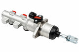 Side-angle view highlighting the full cast metal body assembly, black sensor unit, protective rubber boot, and pushrod clevis under code 2587200C91.
