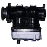 Top-down view of the heavy-duty air brake compressor 10R-2768, showing the black housing, drive gear, and aluminum head.