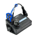 Isometric view of the Haldex AL919339 housing emphasizing the complete wiring harness integration and mounting bracket.