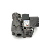 Top view of the Bendix 85144378 modulator valve showing the primary part number sticker and threaded air ports.