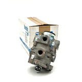 Bendix brake valve unit 286171N showing the main ports with a cardboard box in the background.