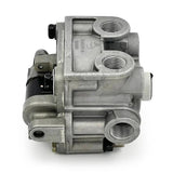 Opposite side view of the aluminum Bendix valve body showing part markings and mounting sections (code 2602215C91).