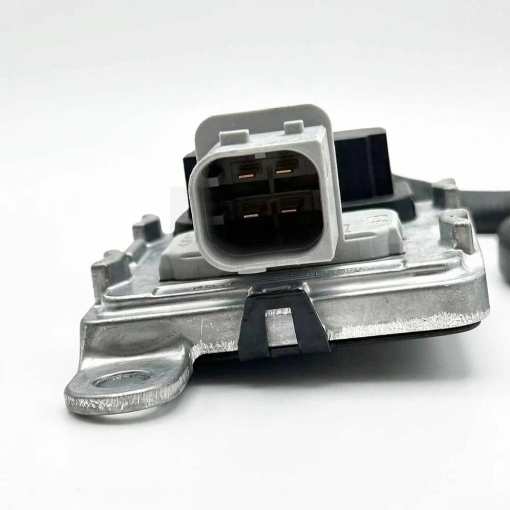 Close-up shot focusing on the 4-pin male electrical plug interface of the 4326870RX automotive exhaust gas sensor module.