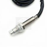 Detailed view of the 4326870RX emission sensor tip protected by a clear plastic shipping cap, connected to the insulated wiring loom.