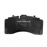 Rear view of the heavy-duty steel backing plate showing Volvo OEM part configuration markings. Code: 85151479.