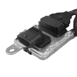 Angled close-up of the 22303391 control unit highlighting the dual plastic electrical connector bodies mounted on the heavy-duty aluminum mounting bracket.