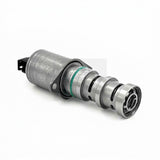 Side view of the 23013323 VVT solenoid, showing the metal body and green O-ring on a white background.