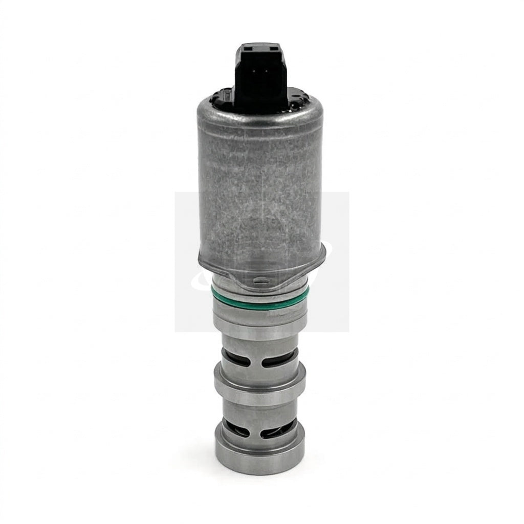 Upright view of the 23013323 actuator solenoid, emphasizing the upper housing and stacked seal design.