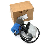 High-quality heavy-duty truck PM sensor kit with laser-etched metal housing codes visible on the control unit, complete with protective foam sleeve on the tip. Direct fit for part 23320447.