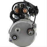 Close-up rear end view of the starter motor, highlighting the heavy-duty copper studs, solenoid electrical terminals, and wiring connections. Reference code: 22398219